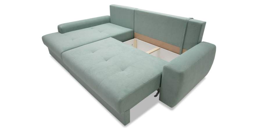 Угловой диван левый Коста Бирюзовый велюр Уцененный