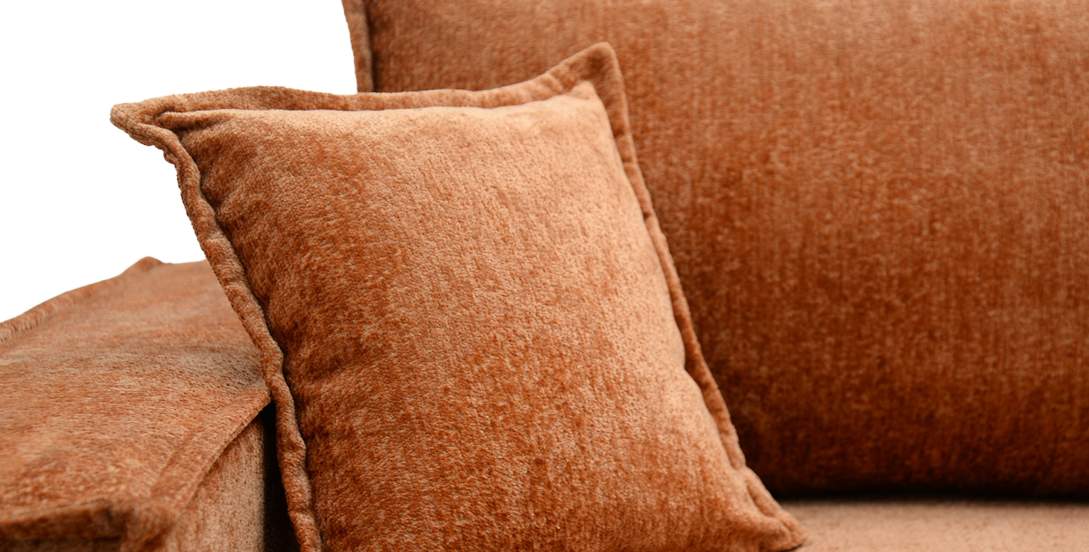 Прямой диван Фабио Терракотовый шенилл