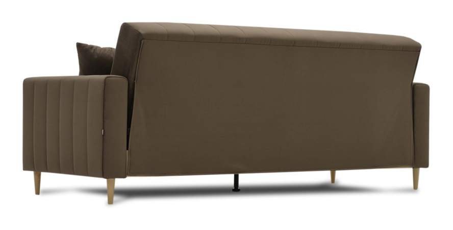 Прямой диван Эмма Коричневый велюр Уцененный