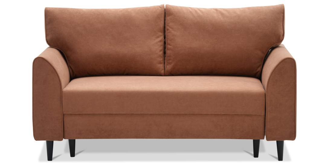 Прямой мини диван Касита 140 терракотовый велюр