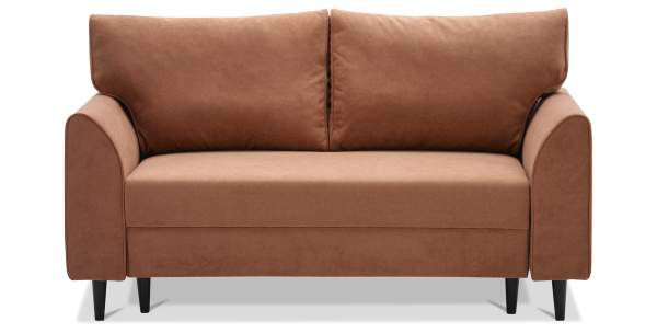 Прямой мини диван Касита 140 терракотовый велюр
