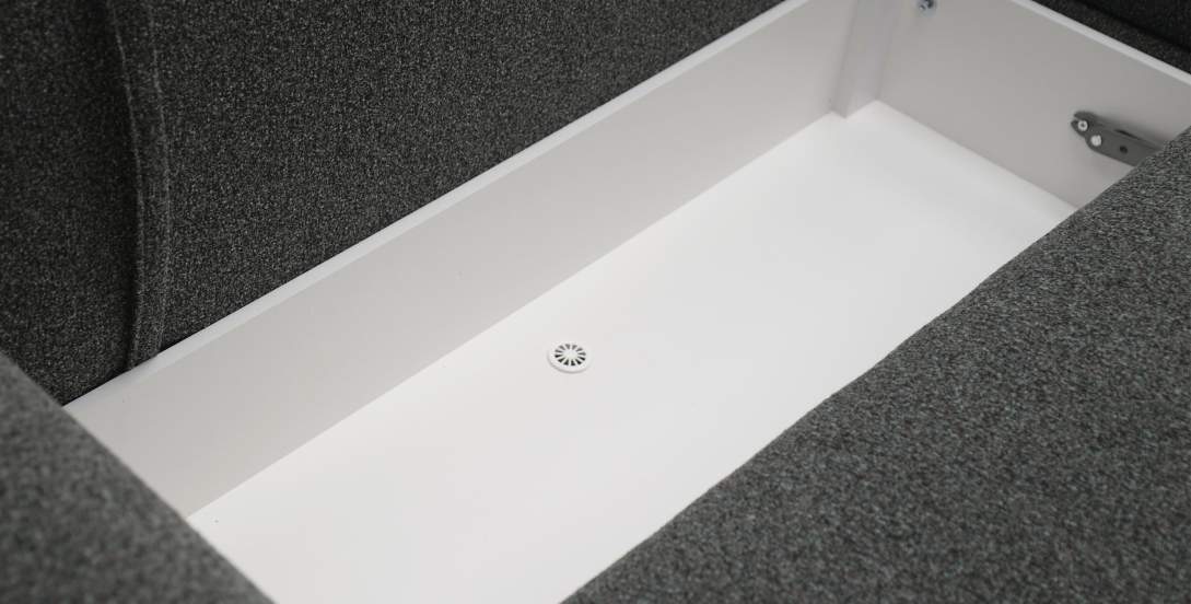 Угловой диван левый Кьянти Графитовый меланж букле