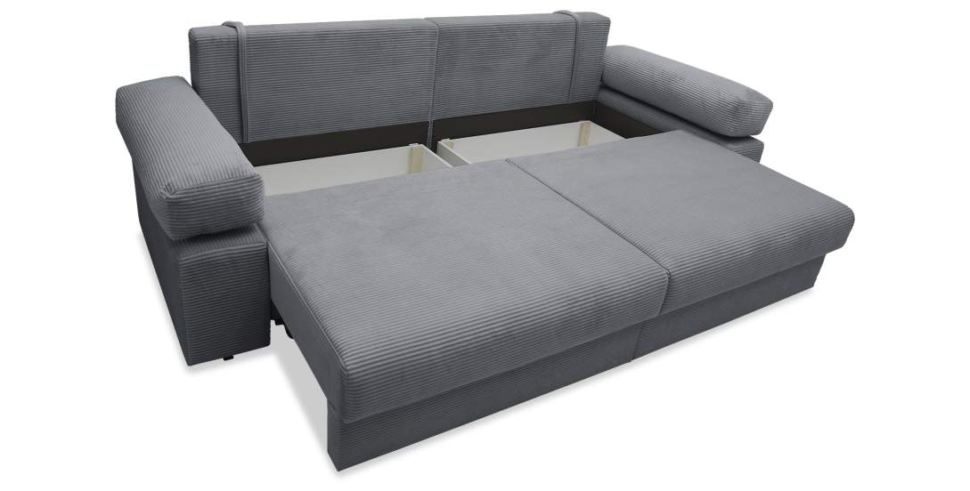 Прямой диван Тайлин Стальной велюр