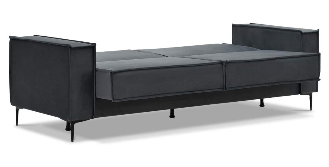 Прямой диван Авиньон Серый велюр