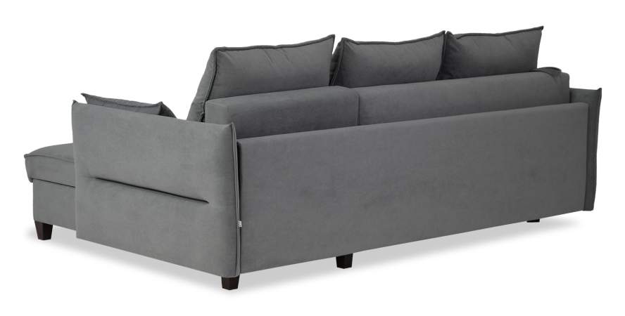 Угловой диван Палермо серый велюр