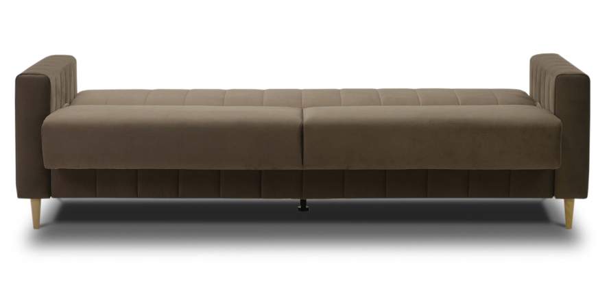 Прямой диван Эмма Коричневый велюр Уцененный