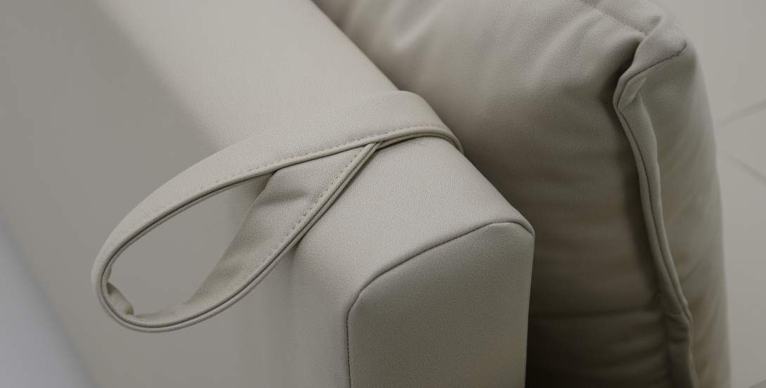 Прямой мини диван Лома 140 бежевая искусственная кожа