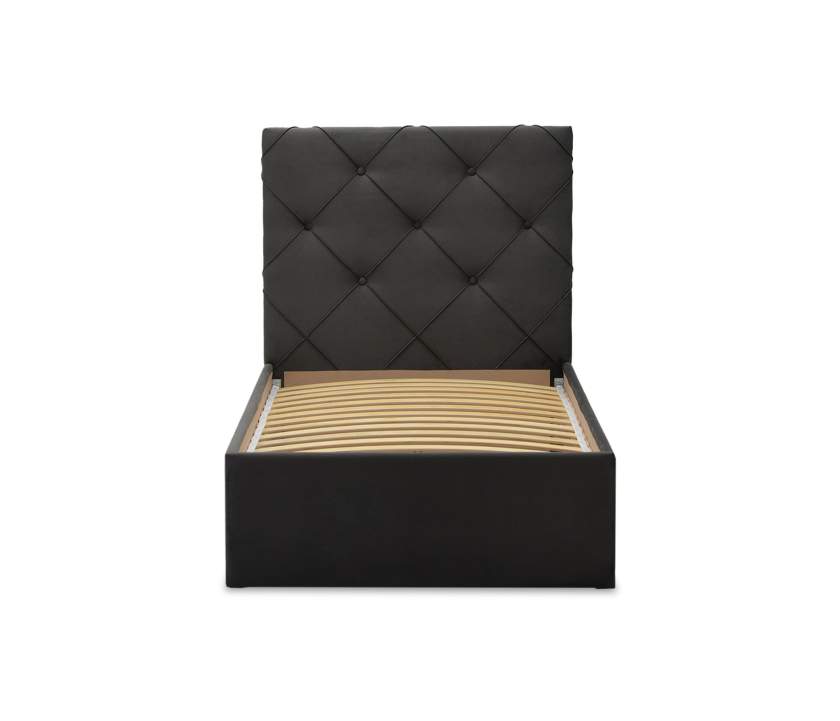 Односпальная кровать Артэ 90 серый велюр