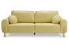 Прямой диван Тельда лимонный велюр