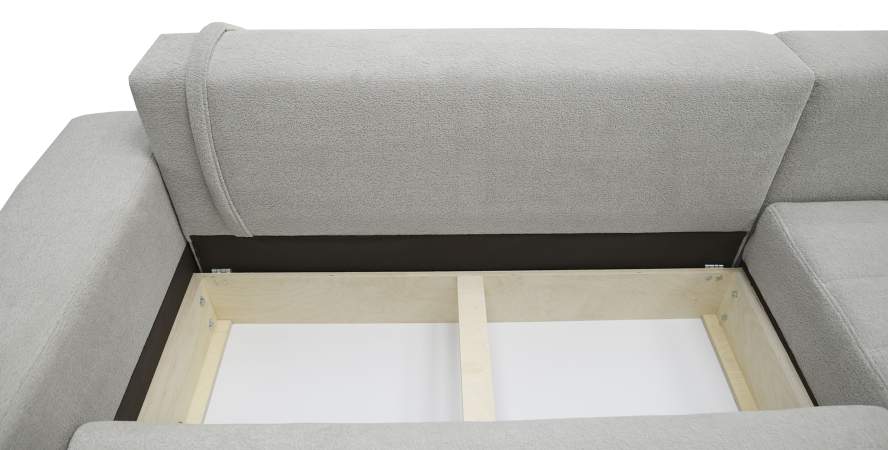 Угловой диван правый Белес Молочный велюр Уцененный