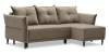 Угловой диван Лома светло-коричневый велюр