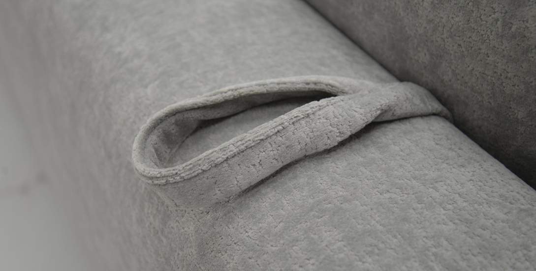 Угловой диван Пайпел бежевый шенилл