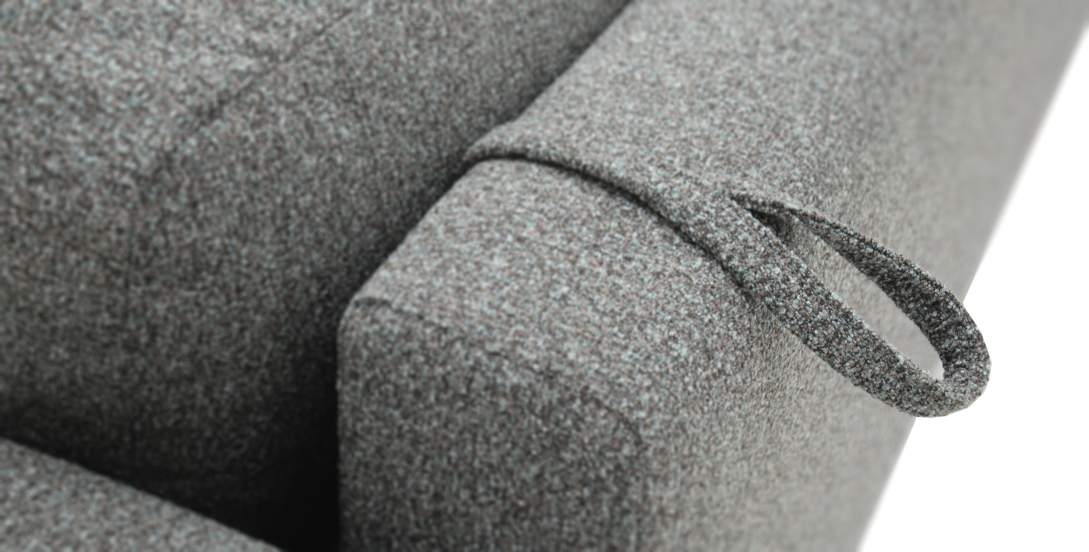 Прямой диван Энгри Графитовый меланж букле