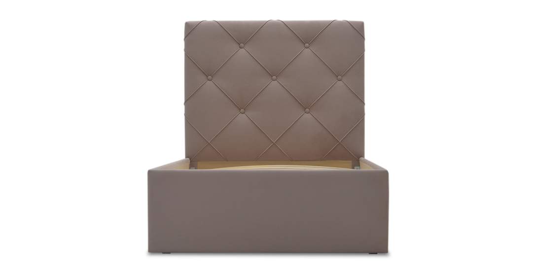 Односпальная кровать Артэ 90 розовый велюр