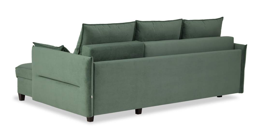 Угловой диван Палермо оливковый велюр