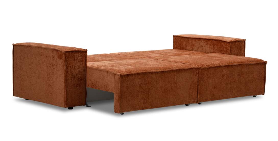 Прямой диван Фабио Терракотовый шенилл