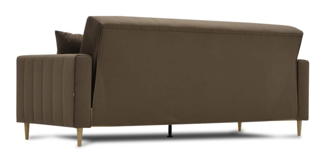 Прямой диван Эмма Коричневый велюр