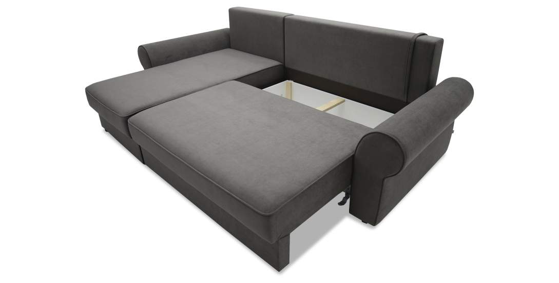 Угловой диван Тьерри Антрацитовый велюр 