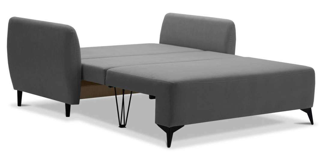 Прямой мини диван Тиволи 140 Серый велюр 