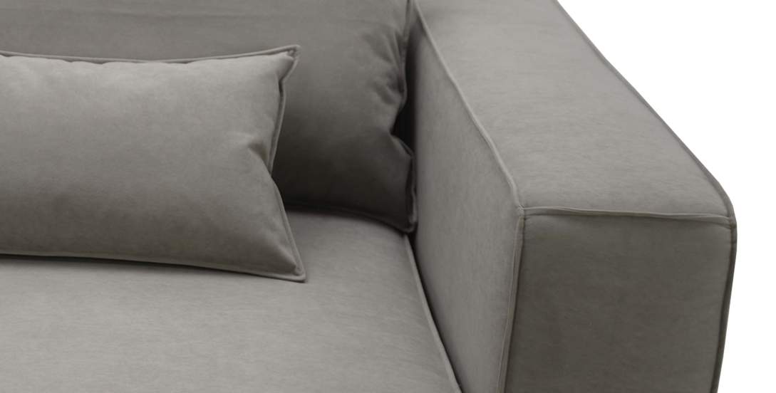 Угловой модульный диван правый Рейф Бежевый велюр