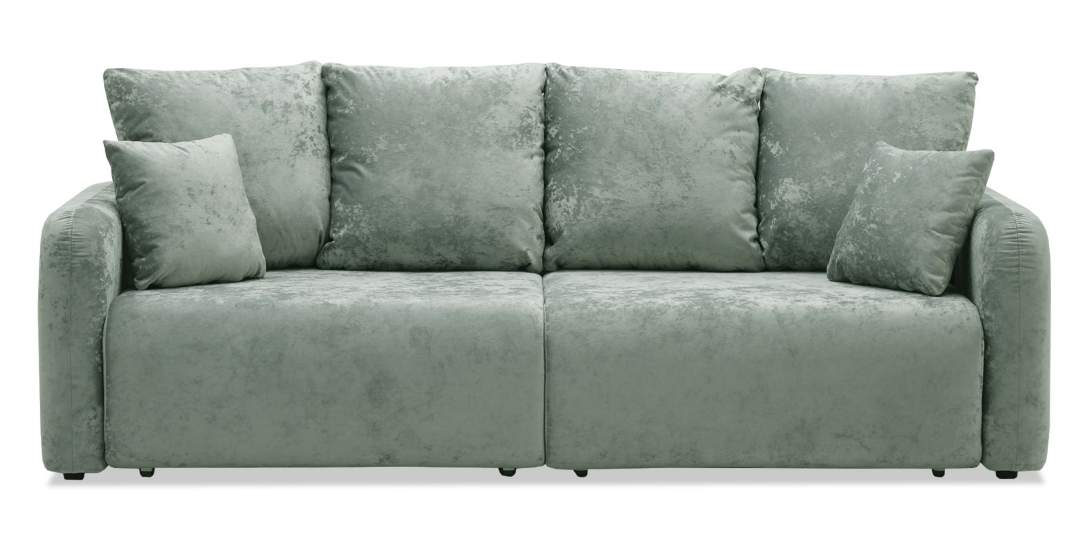 Прямой диван Волда Жемчужно-мятный велюр