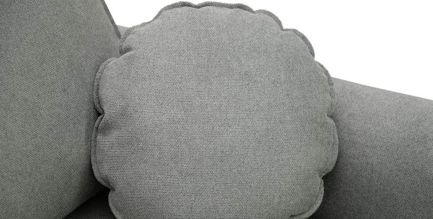 Прямой диван Тельда серый шенилл