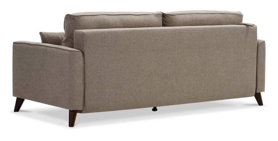 Прямой диван Авилла светло-бежевый велюр Уцененный