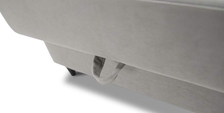 Угловая кушетка правая Иби Дымчатый серый велюр