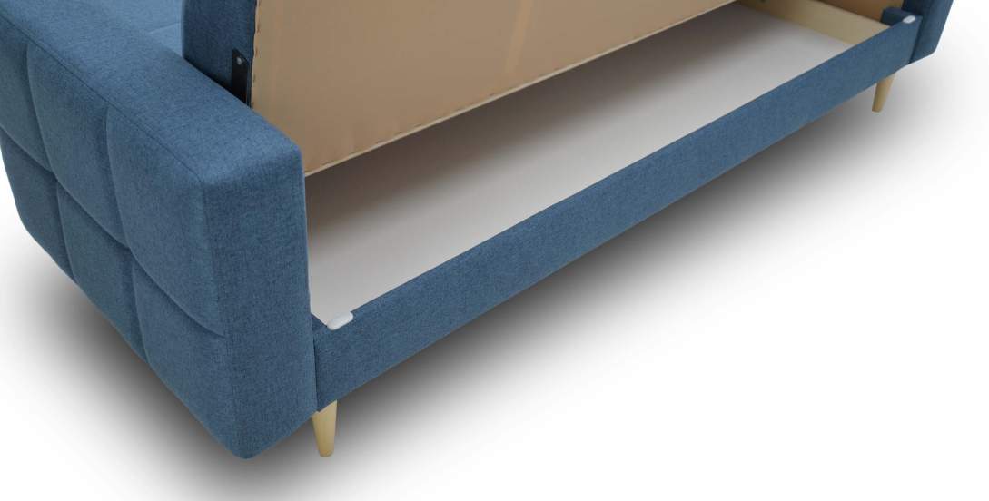 Прямой диван Виконт Синяя рогожка