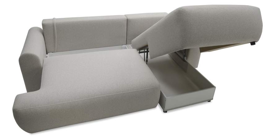 Угловой диван правый Кьянти светло-зеленый букле