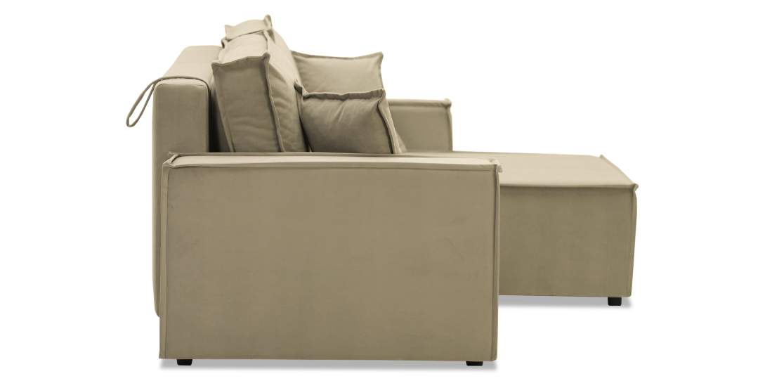 Угловой диван Фабио Бежевый велюр