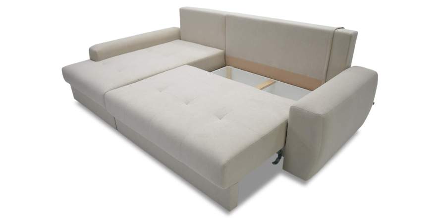 Угловой диван левый Коста Айвори велюр Уцененный