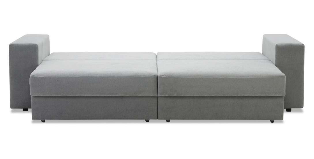 Прямой диван Рица Дымчатый серый велюр 