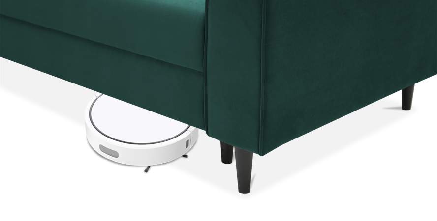 Прямой мини диван Касита 140 изумрудный велюр