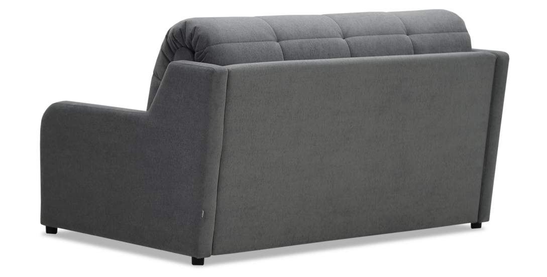 Прямой диван Стронг 140 серый велюр Уцененный