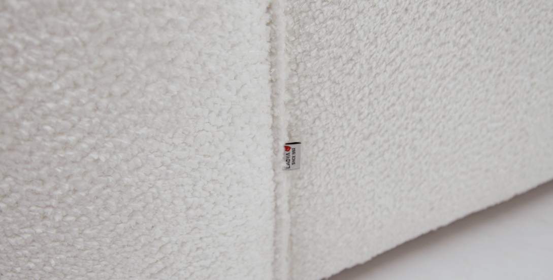 Угловой диван Матье Белоснежный шенилл