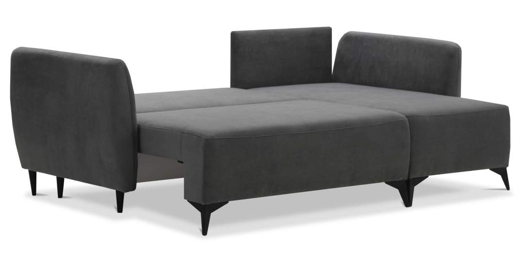 Угловой диван Тиволи Серый велюр 