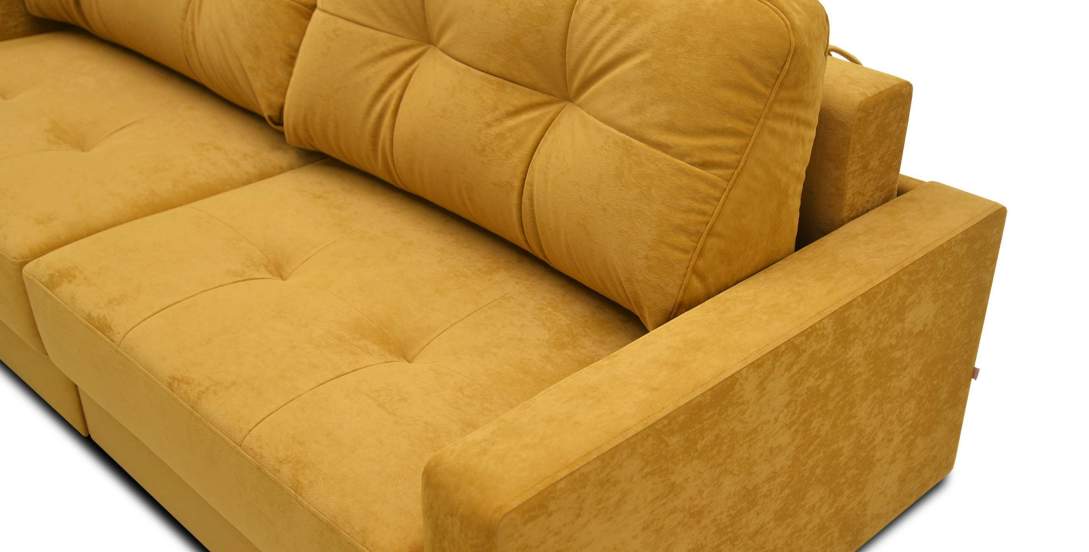 Прямой диван Сити темно-синий шенилл