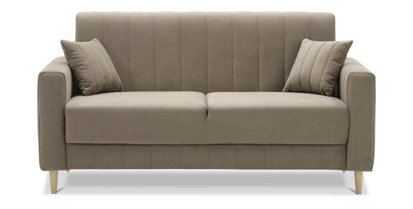 Прямой мини диван Эмма 140 Светло-коричневый велюр Прямой мини диван Эмма 140 Светло-коричневый велюр